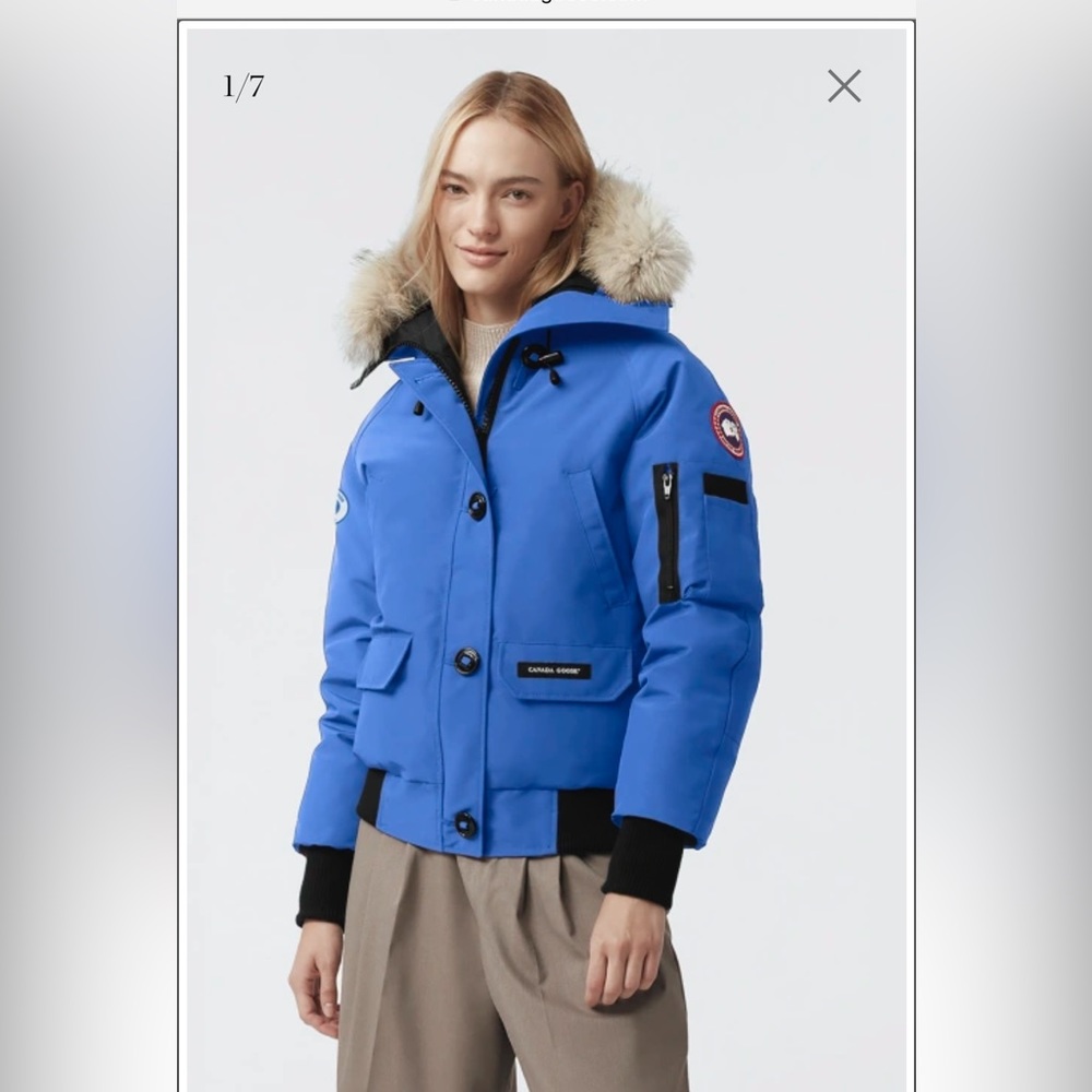 Brand new Canada Goose Chilliwack Bomber in PBI blue